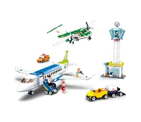 Lotnisko Sluban M38-B0930 Lotnisko z dwoma samolotami / Kompatybilne z Lego / Ilość figurek|sztuk: 6|731 / od 6 lat