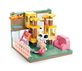 Sluban Mini Handcraft M38-B0919D Narożnik dla kotów / Kompatybilny z Lego / Liczba figurek|części: 1|103 / od 6 lat
