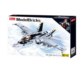 Klocki Sluban Model M38-B0928 F/A-18 Super Bumble Fighter / Lego - kompatybilne / Liczba figurek: 1|682 / 10 lat
