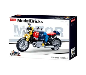 Sluban Model Bricks M38-B0958 Motocykl Café racer / Lego - kompatybilny / Liczba figurek|części: 0|197 / 8 lat