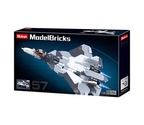 Sluban Model Bricks M38-B0986 Myśliwiec odrzutowy Su-57 2 / Lego - kompatybilny / Liczba figurek|sztuk: 1|893 / 8+