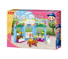Sluban Village M38-B0905 Okresowy sklep z kwiatami / Lego - kompatybilne / Liczba figurek|elementów: 1|154 / od 6 lat