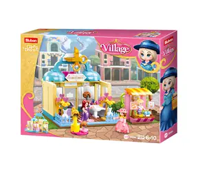 Wioska Sluban M38-B0906 Salon piękności z epoki / Kompatybilny z Lego / Liczba figurek|części: 3|315 / od 6 lat