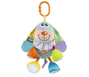 Playgro - Wiszący piesek z gryzakami pastelowy / od 3 miesiąca