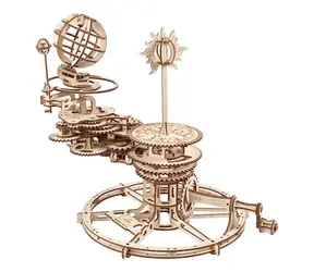 Drewniane puzzle mechaniczne Ugears 3D Tellur / od 14 lat / 249 elementów / Poziom trudności: średni