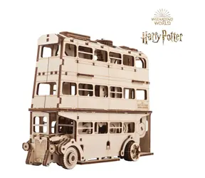 Drewniane puzzle mechaniczne Ugears 3D Harry Potter Knight Bus / od 14 lat / 268 elementów / Poziom trudności: średni