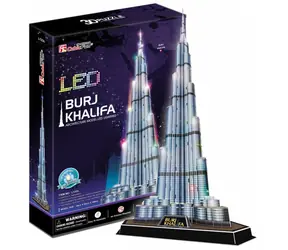 CubicFun Puzzle 3D Burj Khalifa / 136 elementów / 39 x 34 x 146 cm / Poziom trudności: 6