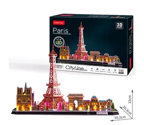 CubicFun Puzzle 3D Paryż / 115 elementów / 38,1 x 25,4 x 32,7 cm / od 8 lat