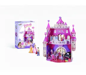 Puzzle CubicFun 3D Princess Urodziny / 95 elementów / 33,9 x 24,2 x 44,2 cm