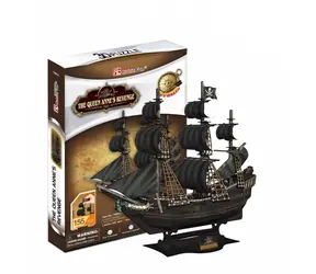 CubicFun Puzzle 3D Zemsta Królowej Anny / 155 elementów / 33,5 x 22,5 x 4,5 cm