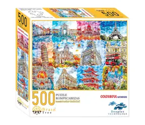 Brain Tree Puzzle Pomniki w kolorach - 500 sztuk / od 14 lat