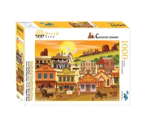Puzzle Brain Tree Western Town / 1000 elementów / od 14 lat
