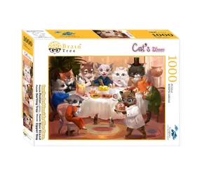 Brain Tree Puzzle Koci obiad / 1000 elementów / od 14 lat