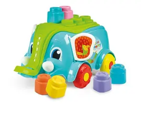 Wózek dziecięcy Clementoni Soft Clemmy Elephant / 10 kostek / od 9 miesięcy