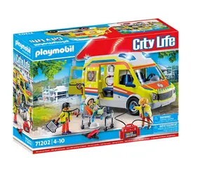 Playmobil® City Life 71202 Karetka z dźwiękiem i światłem / Liczba elementów: 64 / od 4 lat 