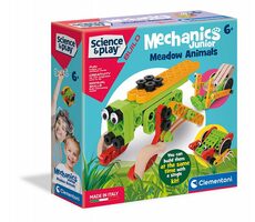 Clementoni Laboratorium mechaniczne Junior - Zwierzęta łąkowe / 130 sztuk / od 6 lat