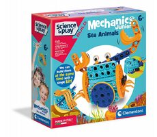 Clementoni Laboratorium mechaniczne Junior - Zwierzęta wodne / 130 części / od 6 lat