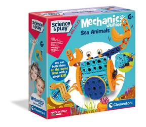 Clementoni Laboratorium mechaniczne Junior - Zwierzęta wodne / 130 części / od 6 lat