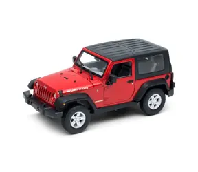 Welly Jeep Wrangler Rubicon (soft top) czerwony / 1:24 / od 8 lat