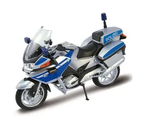 Motocykl Welly BMW R1200RT Police niebieski / 1:18 / od 3 lat