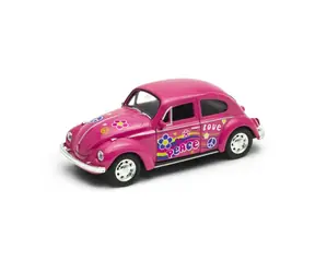 Welly Volkswagen Beetle różowa tęcza / 1:34 / od 3 lat