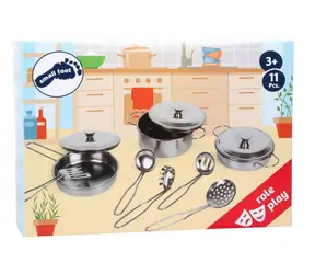 Naczynia metalowe Small Foot Profi 11 szt. / od 3 lat