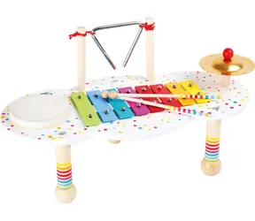 Small Foot Drewniany stolik muzyczny w kropki / od 3 lat
