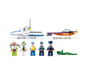 Armia Sluban M38-B0827 Łapanie morskiego bandyty / Kompatybilne z Lego / Liczba figurek|sztuk: 5|559 / od 6 lat