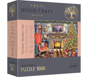 Trefl Wood Craft Origin - Puzzle - Przy kominku / 1000 elementów / 51,9 x 37,5 cm 
