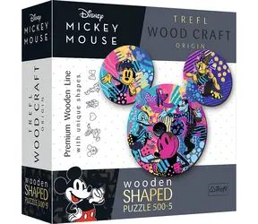 Trefl Wood Craft Origin - Puzzle - Myszka Miki / 505 elementów / 44,6 x 37,5 cm 