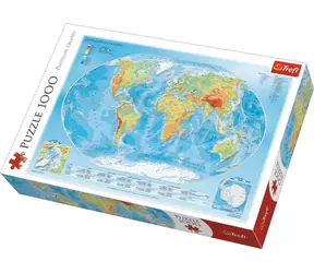 Trefl - Puzzle - Mapa Świata / 1000 elementów / 68,3 x 48 cm / wiek 12+