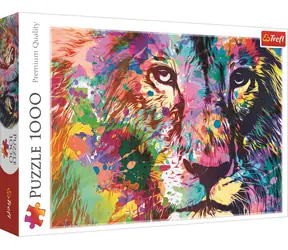 Trefl - Puzzle - Kolorowy lew / 1000 elementów / 68,3 x 48 cm / wiek 12+