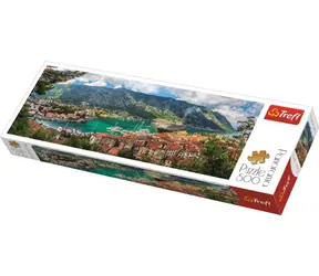 Trefl - Puzzle - Puzzle panoramiczne Kotor Czarnogóra / 500 elementów / 66 x 23,7 cm / wiek 10+