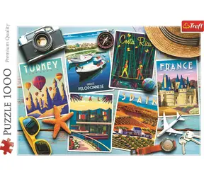 Trefl - Puzzle - Pocztówka świąteczna / 1000 elementów / 68,3 x 48 cm / wiek 12+