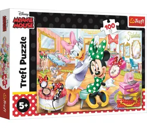 Trefl - Puzzle - Myszka Minnie i Stokrotka / 100 elementów / 41 x 27,8 cm / wiek 5+