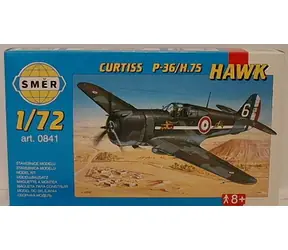 Směr Curtiss P-36/H.75 Hawk / Model plastikowy / 1:72 / 44 części / od 8 lat
