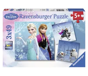 Ravensburger - Puzzle - Disney Kraina Lodu: przygoda na śniegu / 3x49 elementów / od 5 lat