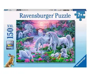 Ravensburger - Puzzle - Jednorożce o zachodzie słońca / 150 elementów / od 7 lat