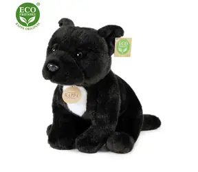 Rappa Pies pluszowy Staffordshire bull terrier 30 cm czarny / EKOLOGICZNY / od 0 miesiąca