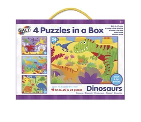 Galt 4 Puzzle w pudełku - Dinozaury / od 3 lat