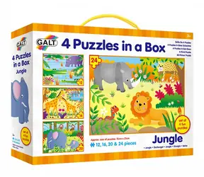 Galt 4 puzzle w pudełku - Dżungla / od 3 lat