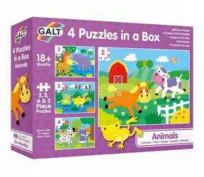 Galt 4 Puzzle w pudełku - Zwierzęta / od 3 lat