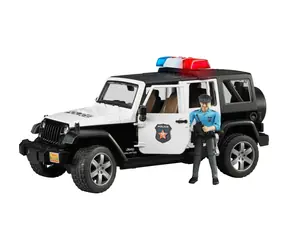 Bruder 2526 Police Jeep Wrangler z policjantem i akcesoriami / 1:16 / od 4 lat