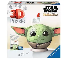 Ravensburger Puzzle 3D - Puzzle-Ball Star Wars: Baby Yoda z uszami / 72 elementy / od 6 lat