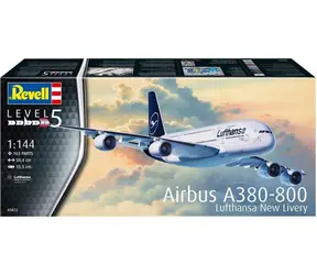Revell 03872 Airbus A380-800 Lufthansa „New Livery” / Model plastikowy / 1:144 / Liczba części: 163 / Stopień trudności 5