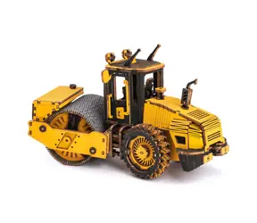 Drewniane puzzle 3D Robotime Wałek drogowy / od 8 lat / 149 elementów / Poziom trudności: średni 