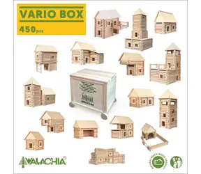 Walachia Drewniany zestaw konstrukcyjny Vario Box 450 sztuk / od 5 lat / 450 sztuk / Poziom trudności: niski