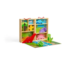 Bigjigs Toys Pudełko na zabawki z dinozaurami / od 1,5 roku