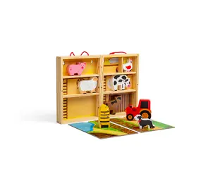 Bigjigs Toys Pudełko na zabawki na farmę zwierząt / od 1,5 roku