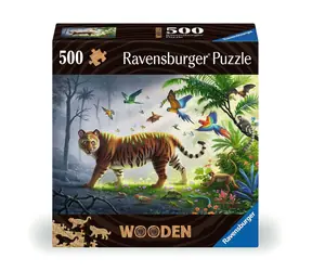 Ravensburger Puzzle drewniane Tygrys w dżungli / 500 elementów / od 14 lat